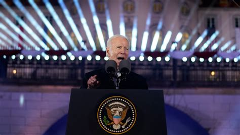 what time is biden's speech in poland today